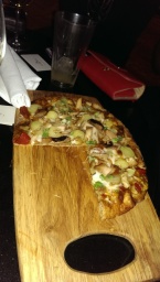 Amadou's Spicy African Chicken Pizza on the menu. Not bad!
